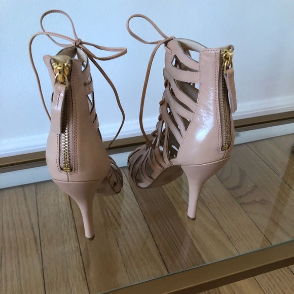 Nine West leather lace-up heels - 7 - Picture 3 of 6